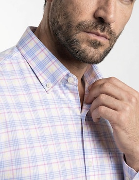 Camisa casual Dioro de algodón manga larga para hombre