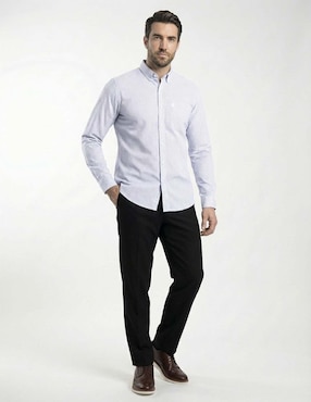 Camisa casual Dioro de algodón manga larga para hombre