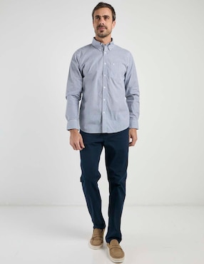 Camisa casual Dioro de algodón manga larga para hombre