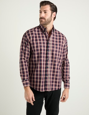 Camisa casual Cavalatti de algodón manga larga para hombre