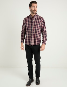 Camisa casual Cavalatti de algodón manga larga para hombre