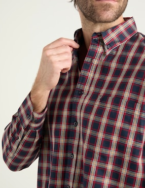 Camisa casual Cavalatti de algodón manga larga para hombre