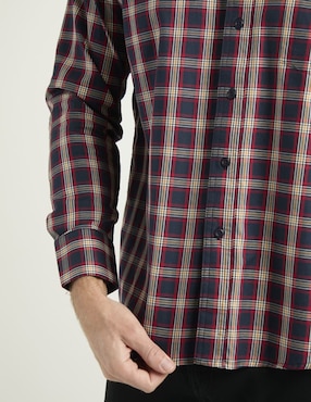 Camisa casual Cavalatti de algodón manga larga para hombre
