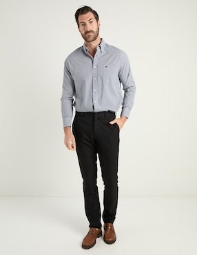 Camisa casual Cavalatty de algodón manga larga para hombre
