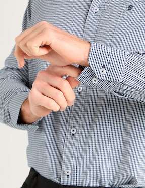 Camisa casual Cavalatty de algodón manga larga para hombre