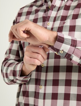 Camisa casual Cavalatti manga larga para hombre