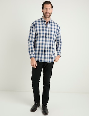 Camisa casual Cavalatti manga larga para hombre