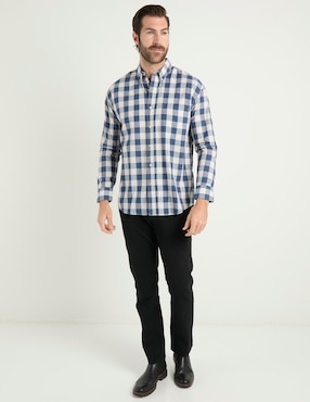 Camisa casual Cavalatti manga larga para hombre