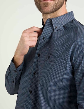 Camisa casual Cavalatti de algodón manga larga para hombre