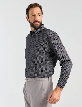 Camisa casual Cavalatti de algodón manga larga para hombre