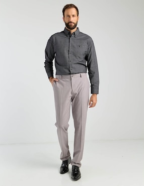 Camisa casual Cavalatti de algodón manga larga para hombre