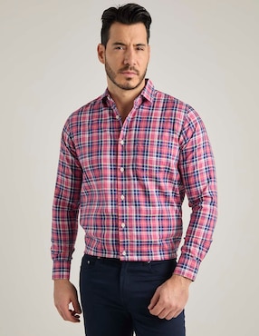 Camisa casual Polosur de algodón manga larga para hombre