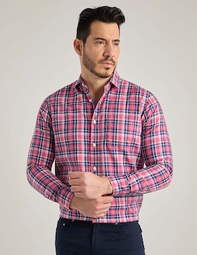 Camisa casual Polosur de algodón manga larga para hombre