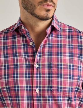 Camisa casual Polosur de algodón manga larga para hombre