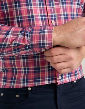 Camisa casual Polosur de algodón manga larga para hombre