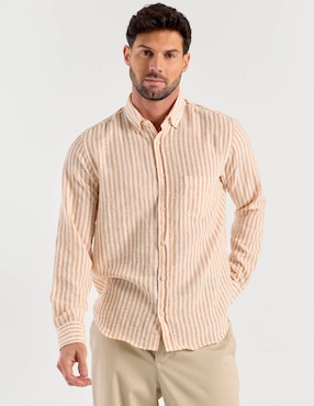 Camisa casual Polosur manga larga para hombre