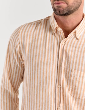 Camisa casual Polosur manga larga para hombre