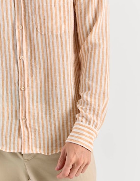 Camisa casual Polosur manga larga para hombre