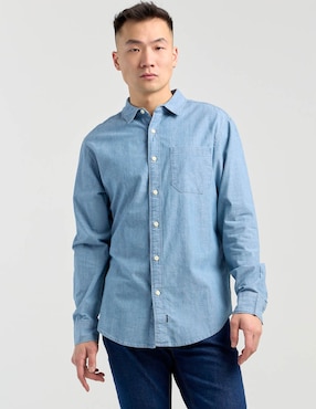 Camisa casual Dockers de algodón manga larga para hombre