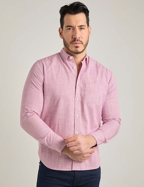Camisa casual Polosur de algodón manga larga para hombre