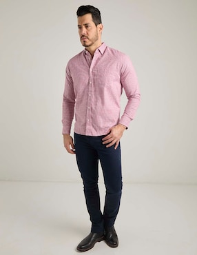 Camisa casual Polosur de algodón manga larga para hombre