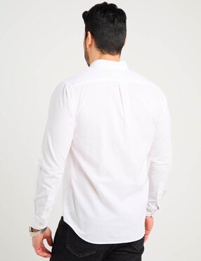 Camisa casual Polosur de algodón manga larga para hombre