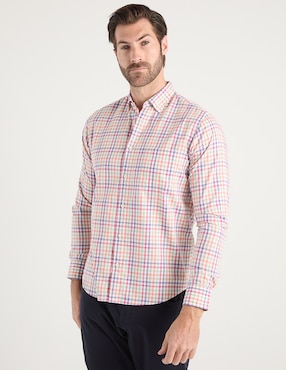 Camisa casual Polosur de algodón manga larga para hombre