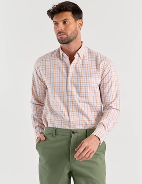 Camisa casual Polosur de algodón manga larga para hombre