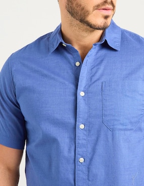 Camisa casual Dockers de algodón manga al codo para hombre
