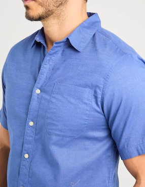 Camisa casual Dockers de algodón manga al codo para hombre