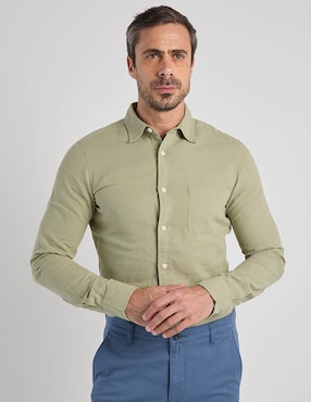 Camisa casual Dockers de algodón manga larga para hombre