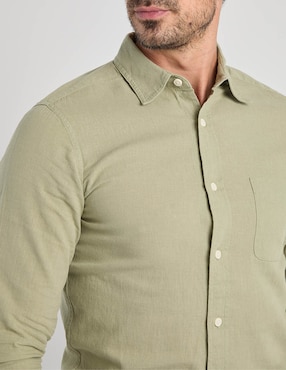 Camisa casual Dockers de algodón manga larga para hombre