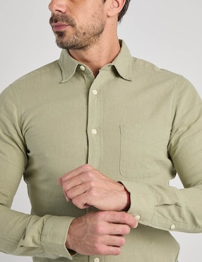 Camisa casual Dockers de algodón manga larga para hombre