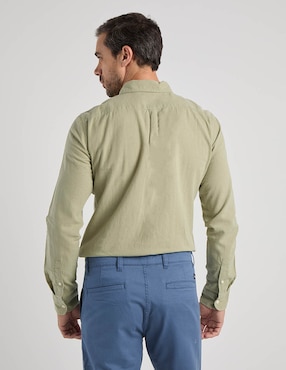 Camisa casual Dockers de algodón manga larga para hombre