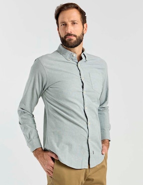 Camisa casual Dockers de algodón manga larga para hombre