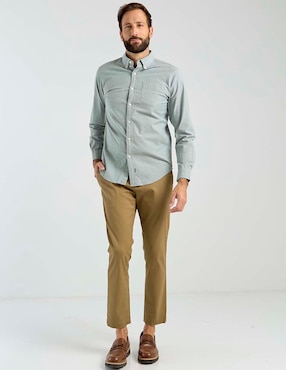 Camisa casual Dockers de algodón manga larga para hombre
