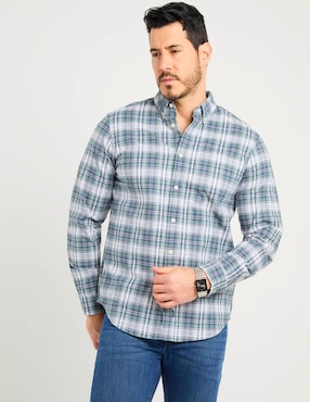 Camisa casual Dockers de algodón manga larga para hombre