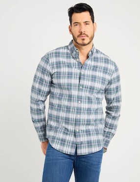 Camisa casual Dockers de algodón manga larga para hombre