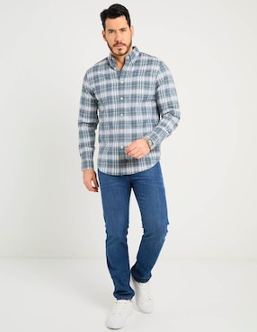 Camisa casual Dockers de algodón manga larga para hombre