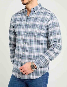 Camisa casual Dockers de algodón manga larga para hombre