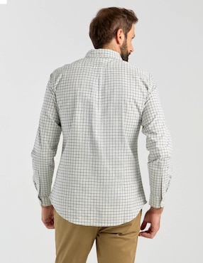 Camisa casual Dockers de algodón manga larga para hombre
