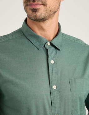 Camisa casual Dockers de algodón manga larga para hombre