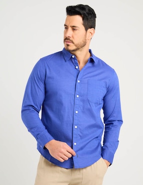 Camisa casual Dockers de algodón manga larga para hombre