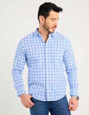 Camisa casual Dockers de algodón manga larga para hombre
