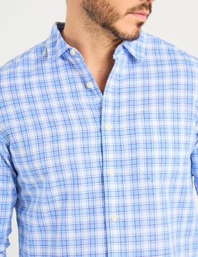 Camisa casual Dockers de algodón manga larga para hombre