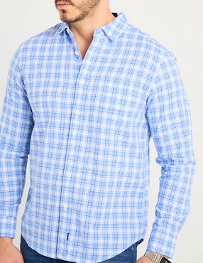 Camisa casual Dockers de algodón manga larga para hombre
