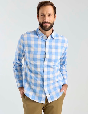 Camisa casual Dockers de algodón manga larga para hombre