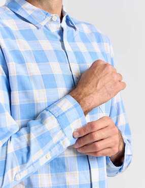 Camisa casual Dockers de algodón manga larga para hombre