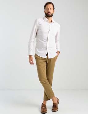 Camisa business casual Dockers de algodón manga larga para hombre
