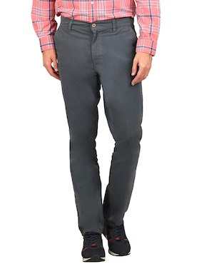 Pantalón chino recto Ferrioni de algodón para hombre